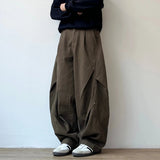 AIDASE  -  Retro Japanese Wide Leg Work Pants Casual Loose Straight Tube Long Pants Men Women Pleated Design Versatile Comfortable aidase-shop