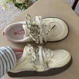 AIDASE  -  Women's New Breathable Mesh Sneakers Casual Thick Sole White Shoes Soft Bottom Versatile Niche aidase-shop