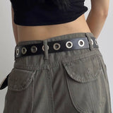 AIDASE  -  Unisex Jeans Belt Female Punk Gothic Wide Belts For Women Luxury Brands Hollow Cross Hearts Men's belt Male Rivet Waistband aidase-shop