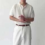 AIDASE  -  Mens Short Sleeve Slim Casual Polo Shirts Summer Stylish Solid Color Men's Knitted Polo Shirt Streetwear Fashion Knitting Polos aidase-shop