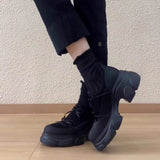 AIDASE  -  Retro Thick Bottom Women's Flats Bow Tie Casual Deep Mouth Ballet Leisure Shoes round Toe Rubber Outsole Synthetic Leather Inner aidase-shop