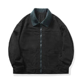 Retro Jacket  Autumn Men Corduroy Bomber Jacket Loose Oversized Patchwork Casual Jacket Male Clothing Loose Hip Hop Tops 5xl aidase-shop