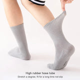 AIDASE  -  5 Pairs/lot Men's Tube Socks 100% Cotton Solid Colour Sweat Anti-odour Outdoor Sports Socks Autumn Winter Black White Warm Socks aidase-shop