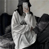 AIDASE  -  T-shirt Cross of Thorns fake two-piece for men women long-sleeved dark hip-hop loose large size autumn new trend top Simplicity aidase-shop