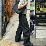 AIDASE  -  American Vibe Washed Bell Bottom Jeans for Men Casual Straight Fit Loose Versatile Denim Pants Autumn Trend Cleanfit aidase-shop