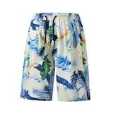 AIDASE  -  Men's Tropical Print 2 Piece Hawaiian Outfits Short Sleeve Button Down Shirt Tops and Shorts Set aidase-shop