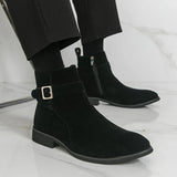 AIDASE  -  Brand Lightweight High Top Soft Comfortable Men's Boots Fashion Cow Suede Chelsea Boots Quality Versatile Business Leather Boots aidase-shop