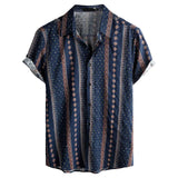 AIDASE  -  Men'S Beach Casual Short Sleeved Shirt Casual Shirt Men'S Short Sleeved Shirt Hawaii Short Loose Regular Fit Casual Men'S Shirt