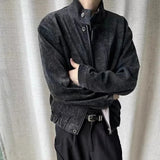 AIDASE  -  American Retro Workwear Harington Jaet Men Loose Casual Trend Spring Autumn Plaid  Baseball Coat Youth ular aidase-shop