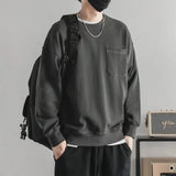 AIDASE  -  Fashion O-Neck Solid Color Spliced Pockets Casual T-Shirts Men's Clothing Spring New Loose Korean Tops All-match Tee Shirt aidase-shop