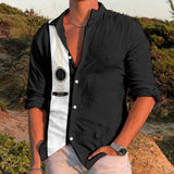 AIDASE  -  Trendy Regular Cuff Men'S Button Down Shirt Male Casual Music Print Plus Size Shirt Long Sleeve Turn Down Shirt рубашка aidase-shop