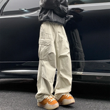 AIDASE  -  Spring Big Pocket Men's Cargo Pants Japanese Y2k Harajuku Loose Straight Wide Leg Trousers Baggy Pants Man Hip Hop Sweatpants aidase-shop