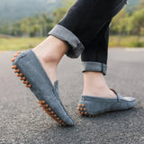 AIDASE  -  Men's Loafers Hot Selling Spring Autumn Men's Suede Leather Shoes for Commuting Massage Sole Flat Bottomed Walking Shoes aidase-shop