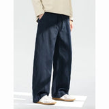 AIDASE  -  Men's Summer Breathable Linen Loose Straight Casual Wide Leg Pants Drawstring Waist Daily Trousers aidase-shop