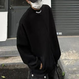 Aidase Mens Sweatshirt Pullover Korean Style Hip Hop Street Autumn Youthful Niche Half Zip Up Letter Stand Pullover Men'S Clothing 2024 aidase-shop