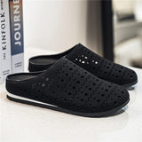 AIDASE  -  Half Slippers Outdoor High Quality Anti-slip Men Leisure Shoes Summer Mesh Breathable Soft Comfortable Flat-bottomed Slippers aidase-shop