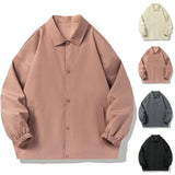 AIDASE  -  Men'S Waffle Casual Pocket Jacket Men Autumn And Winter Casual Solid Simple Sports Pocket Button Flying Jacket VêTement Homme aidase-shop