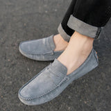 AIDASE  -  Men's Loafers Hot Selling Spring Autumn Men's Suede Leather Shoes for Commuting Massage Sole Flat Bottomed Walking Shoes aidase-shop