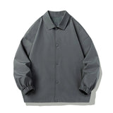 AIDASE  -  Men'S Waffle Casual Pocket Jacket Men Autumn And Winter Casual Solid Simple Sports Pocket Button Flying Jacket VêTement Homme aidase-shop