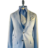 AIDASE  -  Sober Men's Suit 2 Pieces Blazer Pants Bow Collar Single Breasted Buckle Business Work Wear Wedding Prom Costume Size Color aidase-shop