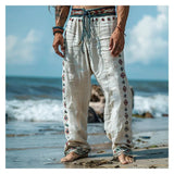 AIDASE  -  Vintage Loose Print Men's Pants Summer Thin Casual Men's Pants Travel Vacation Casual Pants Men's Clothing  Male Sweatpants Gym aidase-shop