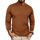 AIDASE  -  Men's Spring and Autumn New Waffle Henley Collar Long Sleeve Casual Sports T Shirt for Men Tracksuit Mans Cloths aidase-shop