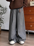 AIDASE  -  Loose Casual Pants Men Women Straight Leg Wide Leg Pants Drapey Long Pants Vintage Plaid Belted Loose Fit Casual Trousers aidase-shop