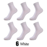 AIDASE  -  6 Pairs Men's 100% Cotton Socks Black White Gray Business Men Tube Socks Soft Breathable Spring Summer for Male Socks Plus Size aidase-shop