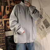 Aidase Zipper High Street Sweatshirt for Men Women Hong Kong Style Stand-Up Collar Korean Trendy Lovers Oversize Casual Sports Jacket aidase-shop