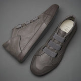 AIDASE  -  Men's Leather Casual Shoes Breathable Trend Pu Leather Men Wear-Resistant Designer Sneakers British Wild Simple Flats BD20245 aidase-shop