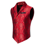 Casual Fit Men's Suit Vest Holiday Casual Turn-down Collar Single-button Embroidered Slimming Men's Fashion Vest aidase-shop