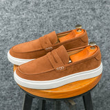 AIDASE  -  Classic Business Vulcanized Shoes Men Shoes Black Brown Outdoor Versatile Casual Business Walking Shoes Size 38-46 Men Shoes aidase-shop
