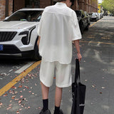 AIDASE  -  Mens Short Sets 2 Piece Outfits Summer Casual Short Sleeve Shirts and Shorts Tracksuit Sets aidase-shop