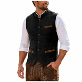 AIDASE  -  Men's Sleeveless Vest With Button Design Stylish And Simple Light Business Casual British. Coat 3xl aidase-shop