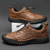 52.74Aidase Handmade Leather Casual Men Shoes Summer Hot Sale Breathable Non-Slip Men Loafers High End Wear-Resistant Flat Men Driving Shoes aidase-shop