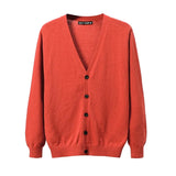 AIDASE  -  M-4XL Autumn Men's Knitted Cardigan Thin V-neck Basic Elastic Slim Fit Thin Sweater Solid Color Casual Versatile Coat aidase-shop