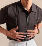 AIDASE  -  Summer Retro Collar Italy Polo Shirt Men Cotton Blend Short Sleeve Lightweight Breathable Casual Half Sleeve Top Knitted Tshirt aidase-shop