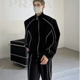 New Trend Men Sport Sets Casuals Sweat Suit Solid Color Sweatshirt Fashion Male Leisure Suit Hip Hop Oversized Casual Suits aidase-shop