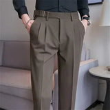AIDASE  -  Men's Suit Pants, Fashion Slim Dress Trousers ,White Black Blue Green Pantalones Hombre Fall/Winter Male Pant, New aidase-shop