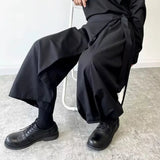 AIDASE  -  Loose Wide Leg Pants Nine Points Design Dark Style Men Women Casual Trousers Original Yamamoto Style Loose Fit Autumn Spring aidase-shop