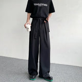 Aidase Oversized Black Suit Pants Men Fashion Social Mens Dress Pants Korean Loose Straight Wide Leg Pants Mens Office Formal Trousers aidase-shop
