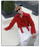 AIDASE  -  Korean Style Autumn Fashion Shirt Men's Long-sleeved Wrinkled Textured Shirt High-end Trendy Versatile Sun Protection Jacket aidase-shop