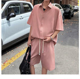 AIDASE  -  Mens Short Sets 2 Piece Outfits Summer Casual Short Sleeve Shirts and Shorts Tracksuit Sets aidase-shop