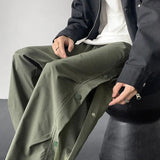 AIDASE  -  Youth Mesh Breathable Quick Drying Breasted Green Pants for Men Summer American Outdoor Hiking Trend Non Elastic Casual Pants aidase-shop
