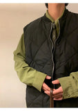 AIDASE  -  Retro Japanese Sle Baseball Collar Cotton Vest Men's Loose Trendy  Color Svel oulder Pad Vest Winter Outerwear aidase-shop