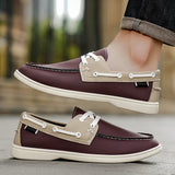 AIDASE  -  Non Slip Men Casual Leather Shoes Loafers New Round-toe Comfortable Flats Driving Shoes Vintage Shoes for Men Zapatos 39-46 aidase-shop