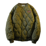AIDASE  -  Fashionable Men's Winter Cotton Jacket Diamond Patterned Warm Casual Baseball Style Coat Stylish Retro Japanese Trend aidase-shop