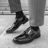 AIDASE  -  Luxury Brand Men's Shiny Leather Shoes High-end Occasions Business Men's Formal Shoes Classic Loafers Brown Retro Shoes aidase-shop