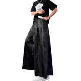 AIDASE  -  New Chinese Style Men's Summer Ice Silk Quick Dry Satin Acetate Loose Straight Leg Wide Leg Modified Song Pants Horse Face Skirt aidase-shop