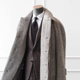 162.14 Aidase Herringbone Woolen Tailor-Made Men Coat Overcoat Jacket High Quality Single Breasted Blazer Tailored Wedding Business Formal aidase-shop